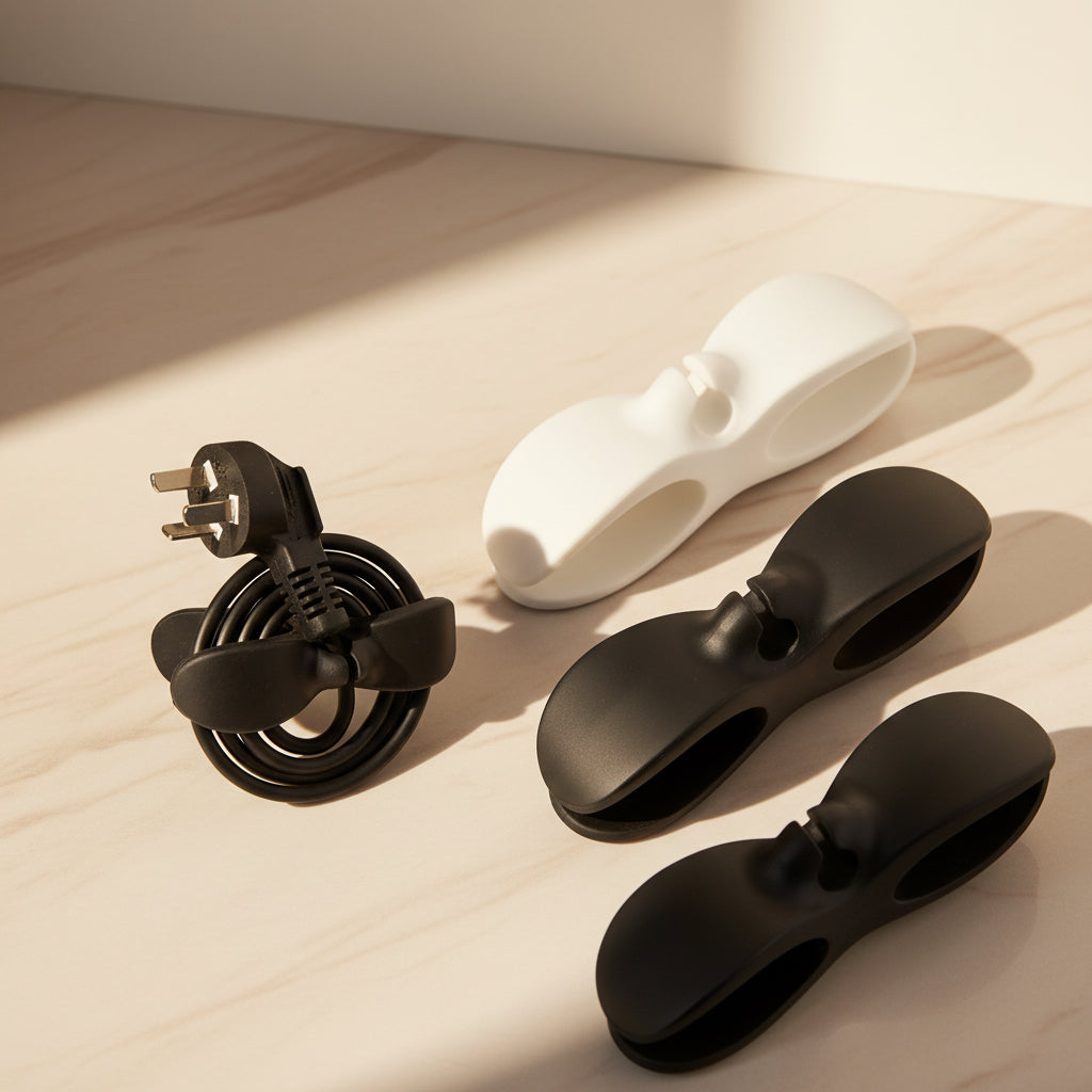2025 New Upgrade Silicone Appliance Cord Organizer, 4Pcs Cord Winder Cable Organizer for Kitchen Appliance, Cord Holder & Cord Wrapper for Appliances Stick on Pressure Cooker, Coffee Maker, Air Fryer, Mixer, Blender
